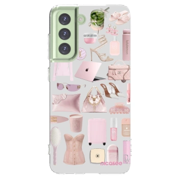 Picasee silikonski prozorni ovitek za Samsung Galaxy S21 FE 5G - Glam Babe