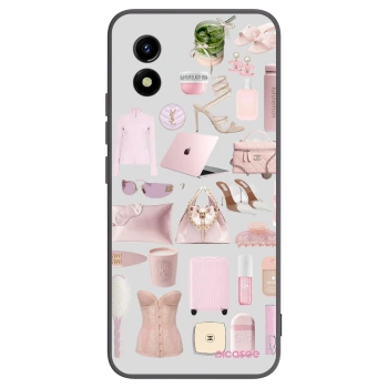 Picasee silikonski črni ovitek za Vivo Y01 - Glam Babe