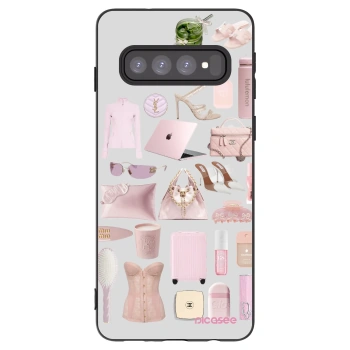 Picasee silikonski črni ovitek za Samsung Galaxy S10 G973 - Glam Babe