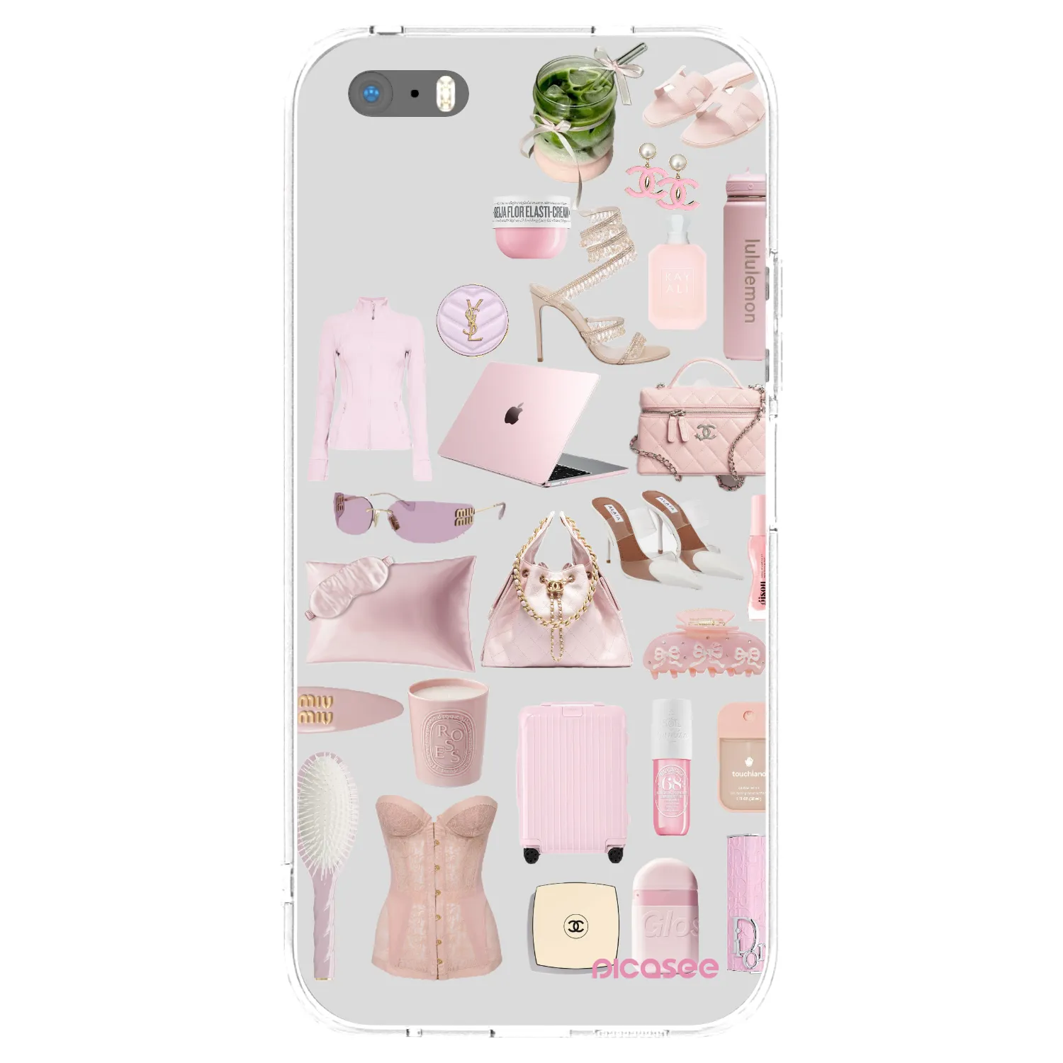 Picasee silikonski prozorni ovitek za Apple iPhone 5/5S/SE - Glam Babe
