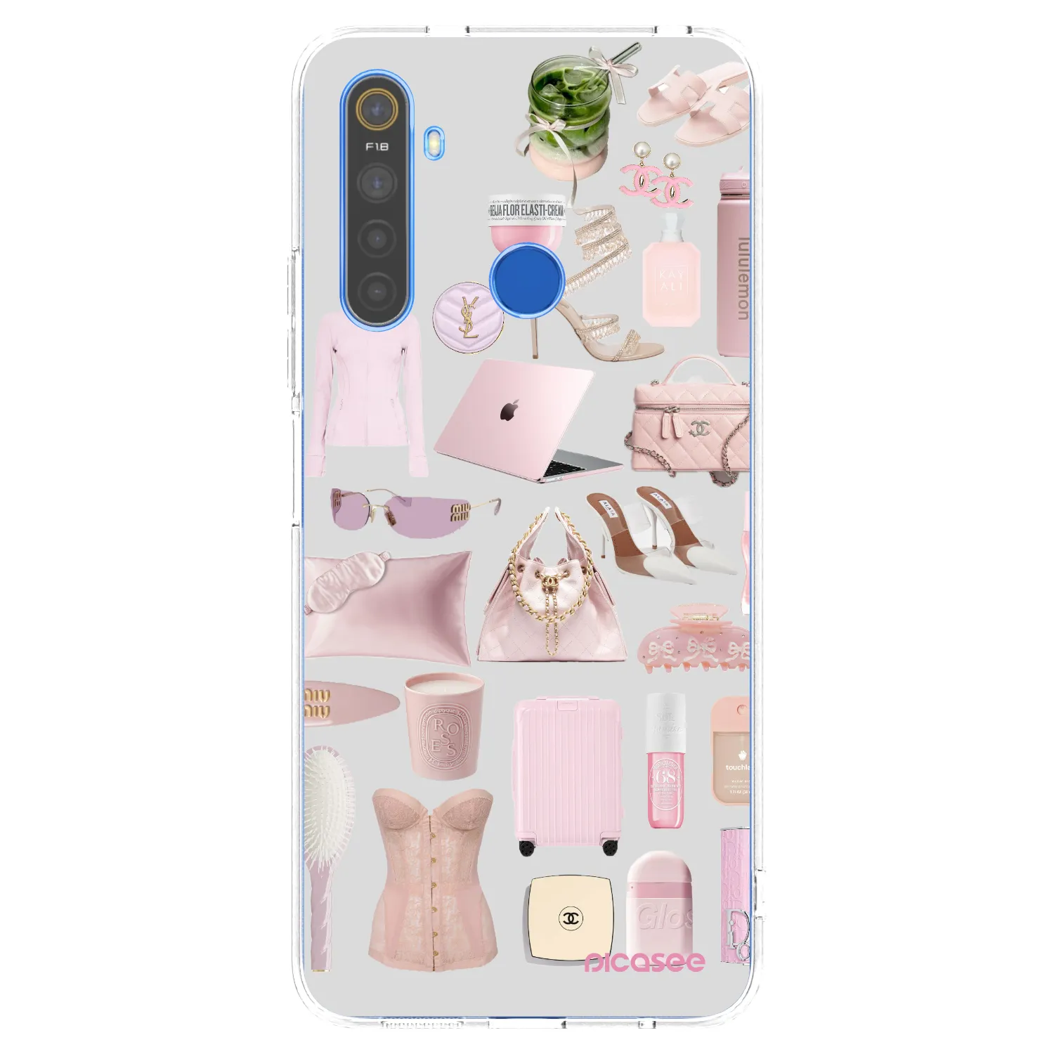 Picasee silikonski prozorni ovitek za Realme 5 - Glam Babe