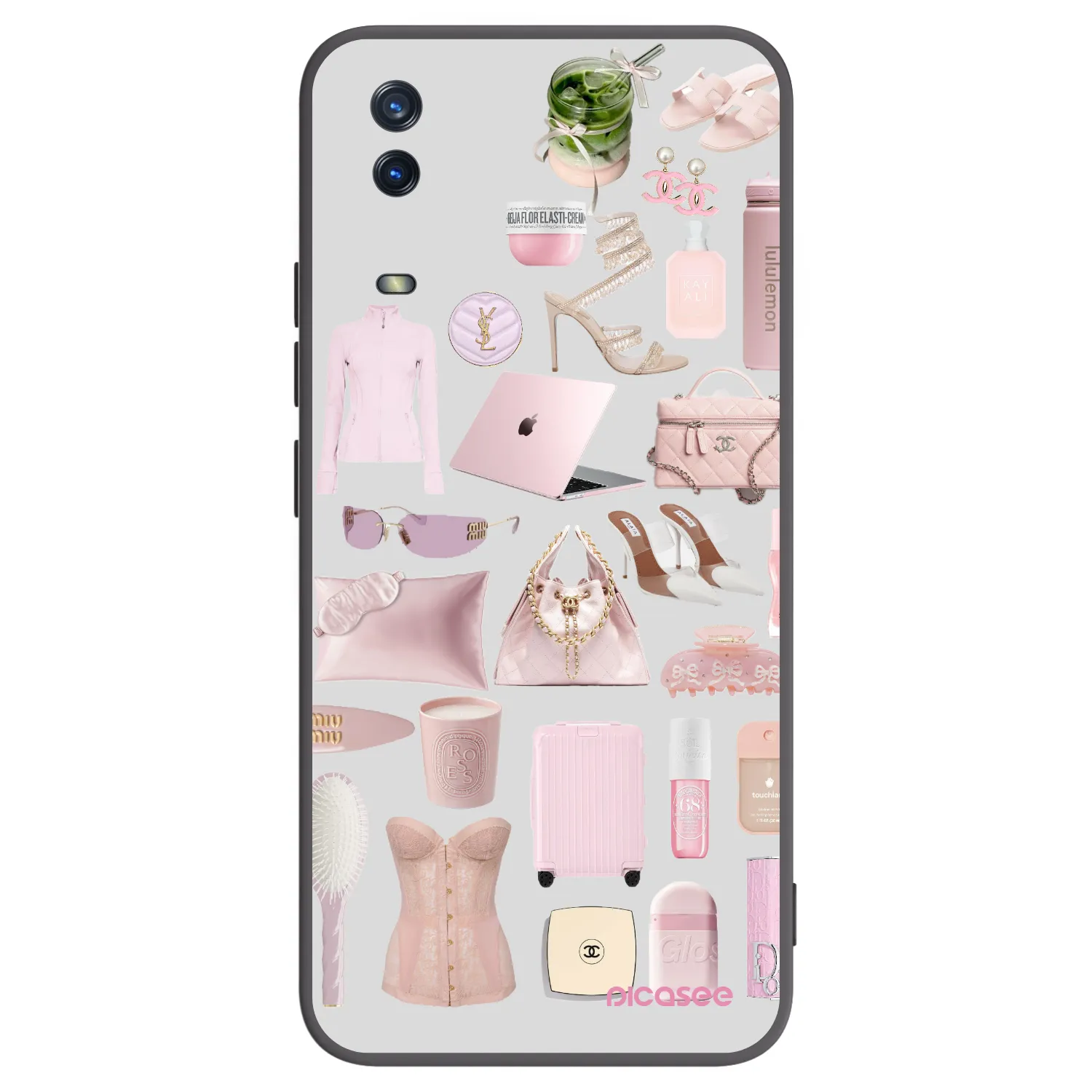 Picasee silikonski črni ovitek za Vivo Y11s - Glam Babe