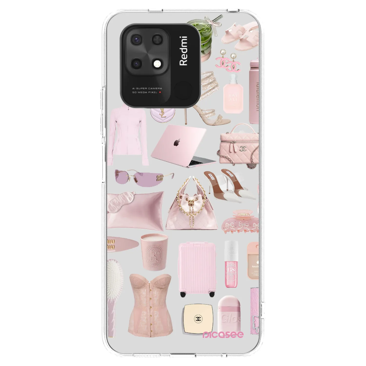 Picasee silikonski prozorni ovitek za Xiaomi Redmi 10C - Glam Babe