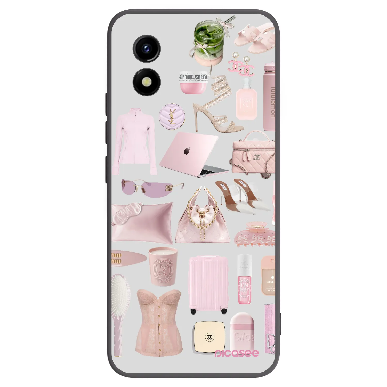 Picasee silikonski črni ovitek za Vivo Y01 - Glam Babe