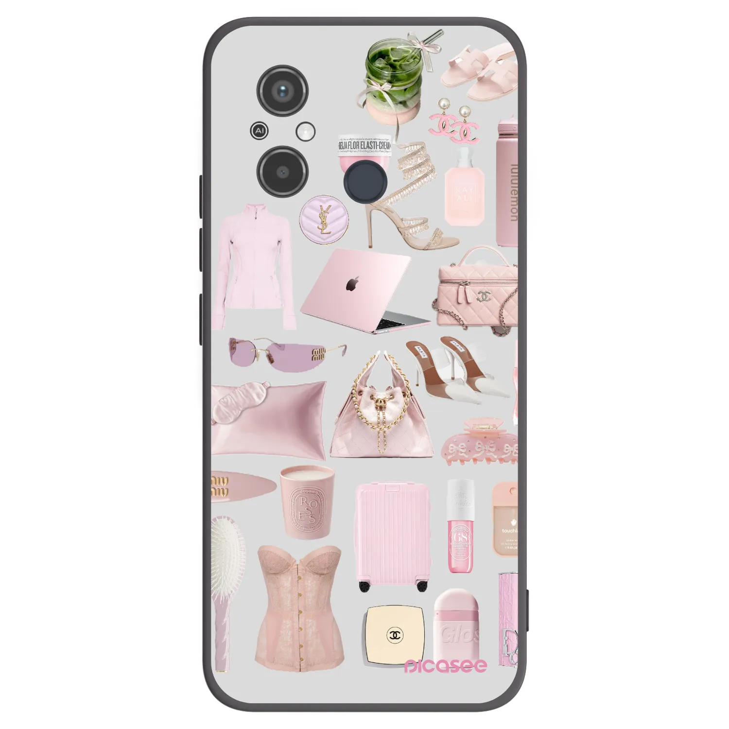 Picasee silikonski črni ovitek za Xiaomi Redmi 12C - Glam Babe