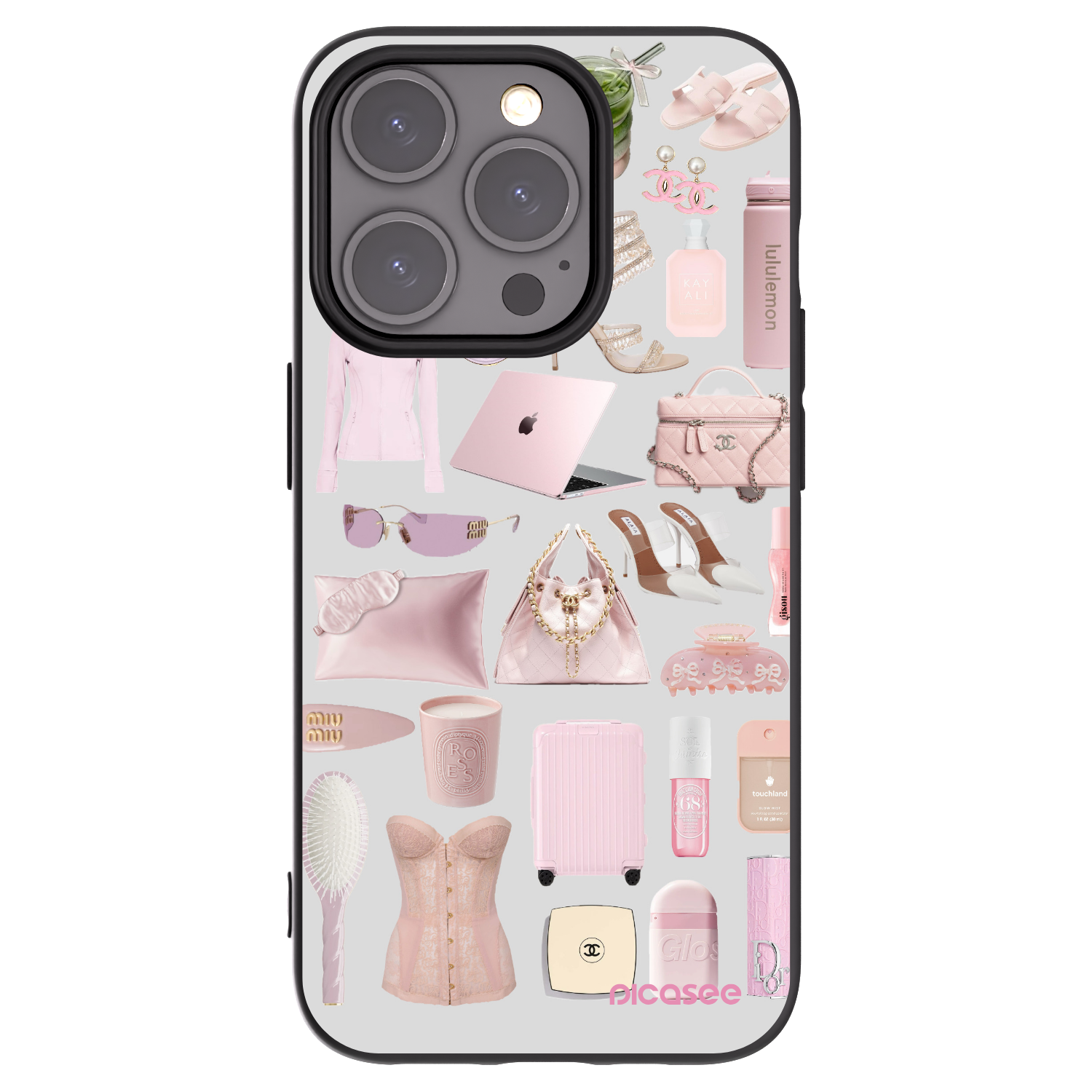 Picasee silikonski črni ovitek za Apple iPhone 15 Pro - Glam Babe