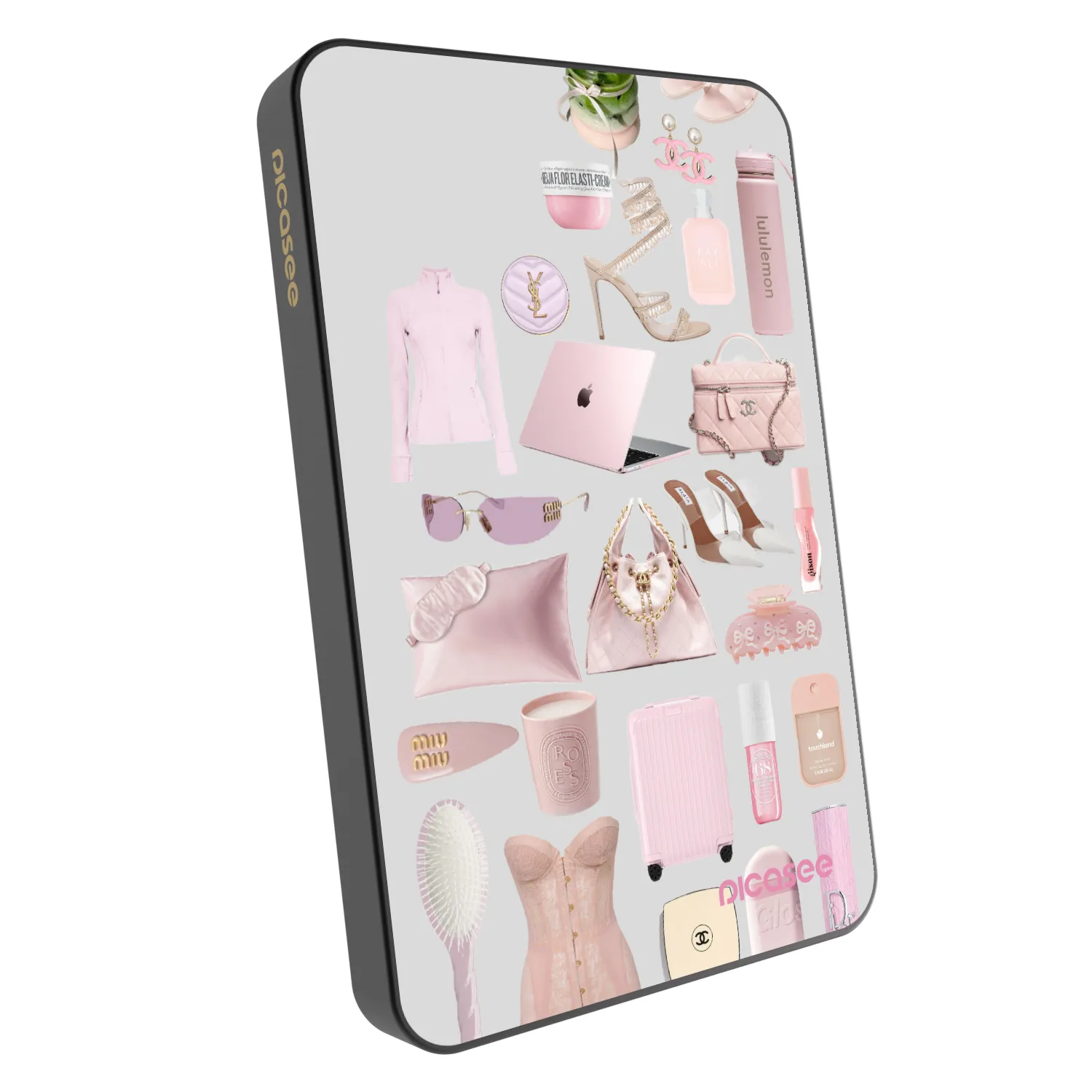 Picasee Prenosna baterija z MagSafe 5 000 mAh Siva - Glam Babe