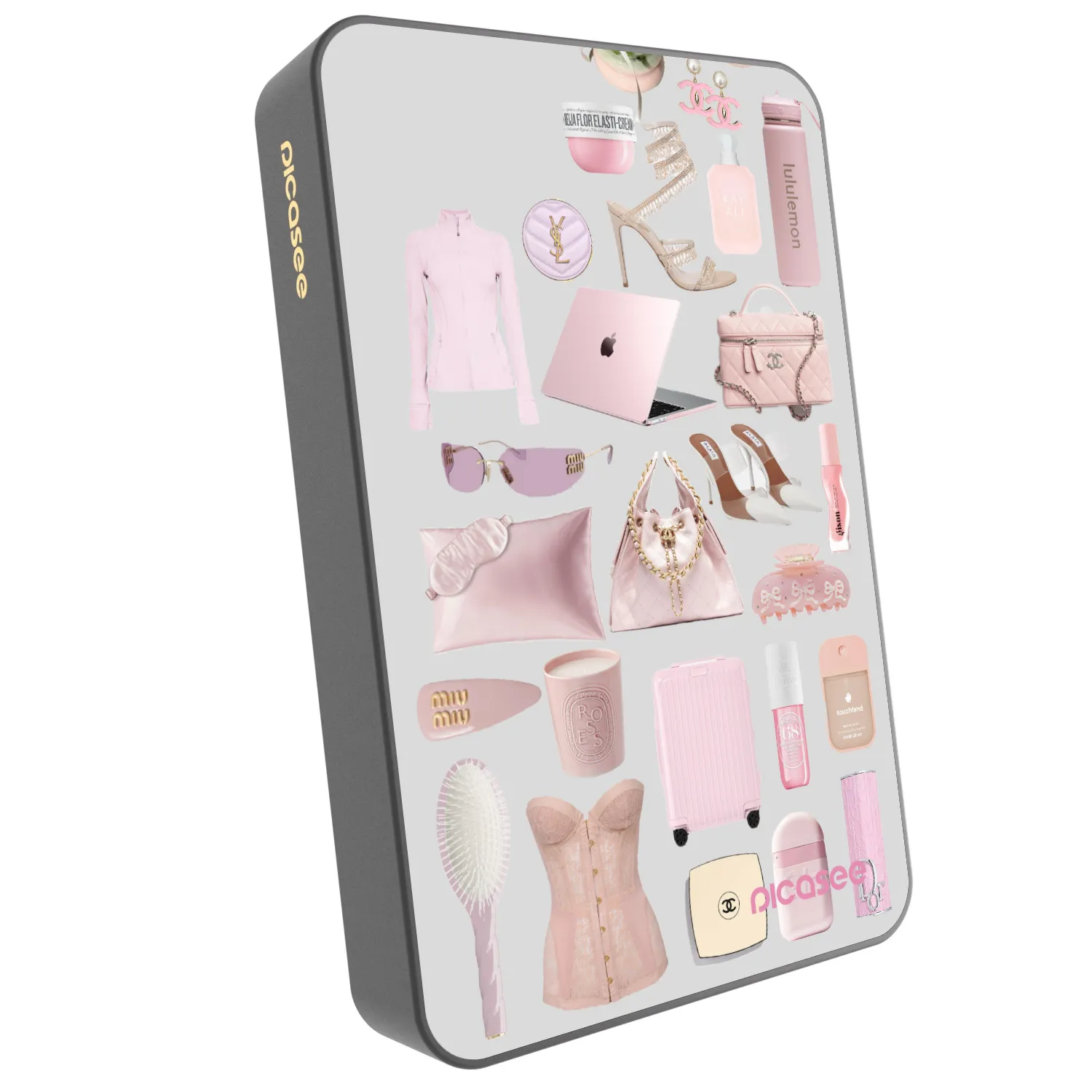 Picasee Prenosna baterija z MagSafe 10 000 mAh Siva - Glam Babe