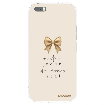 Picasee silikonski prozorni ovitek za Apple iPhone 5/5S/SE - Golden Dream