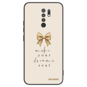Picasee silikonski črni ovitek za Xiaomi Redmi 9 - Golden Dream