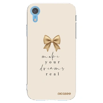 Picasee silikonski prozorni ovitek za Apple iPhone XR - Golden Dream