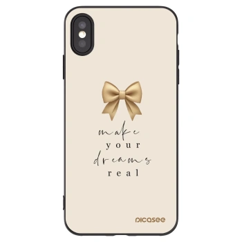 Picasee silikonski črni ovitek za Apple iPhone XS Max - Golden Dream