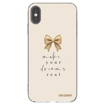 Picasee silikonski prozorni ovitek za Apple iPhone XS Max - Golden Dream