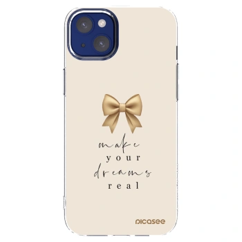 Picasee silikonski prozorni ovitek za Apple iPhone 14 Plus - Golden Dream