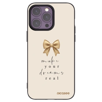 Picasee silikonski črni ovitek za Apple iPhone 14 Pro Max - Golden Dream