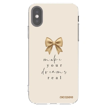 Picasee silikonski prozorni ovitek za Apple iPhone X/XS - Golden Dream