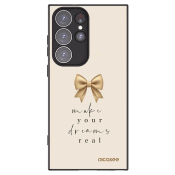 Picasee silikonski črni ovitek za Samsung Galaxy S23 Ultra 5G - Golden Dream