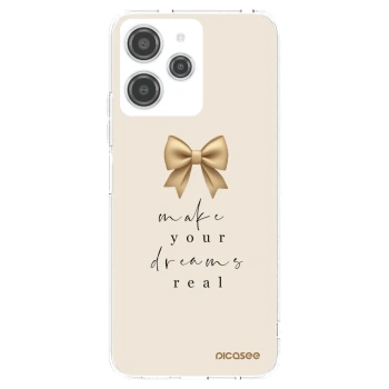 Picasee silikonski prozorni ovitek za Xiaomi Redmi 12 4G - Golden Dream