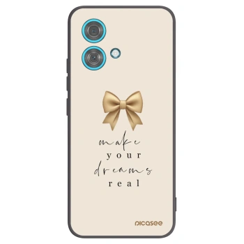 Picasee silikonski črni ovitek za Motorola Edge 40 Neo - Golden Dream