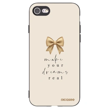 Picasee silikonski črni ovitek za Apple iPhone 8 - Golden Dream