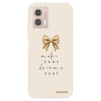 Picasee silikonski prozorni ovitek za Motorola Moto G53 5G - Golden Dream