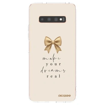 Picasee silikonski prozorni ovitek za Samsung Galaxy S10 Plus G975 - Golden Dream