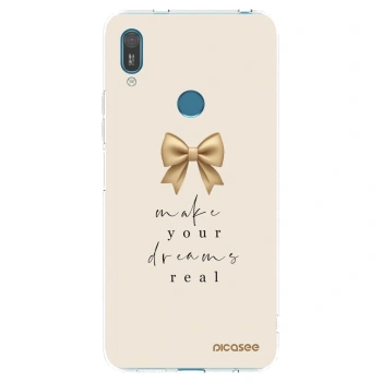 Picasee silikonski prozorni ovitek za Huawei Y7 2019 - Golden Dream