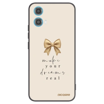 Picasee silikonski črni ovitek za Motorola Moto G34 5G - Golden Dream