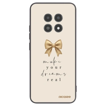 Picasee silikonski črni ovitek za Realme 12X - Golden Dream