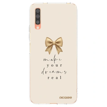 Picasee silikonski prozorni ovitek za Samsung Galaxy A70 A705F - Golden Dream