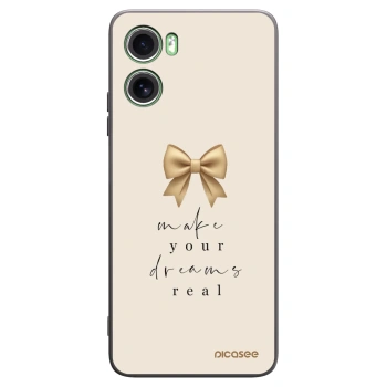 Picasee silikonski črni ovitek za Motorola Moto G06 - Golden Dream
