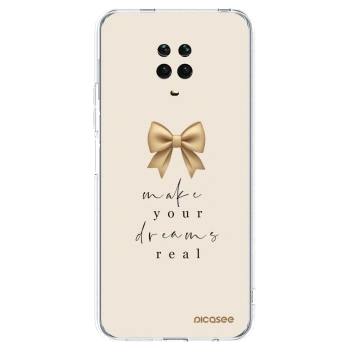Picasee silikonski prozorni ovitek za Xiaomi Redmi Note 9S - Golden Dream