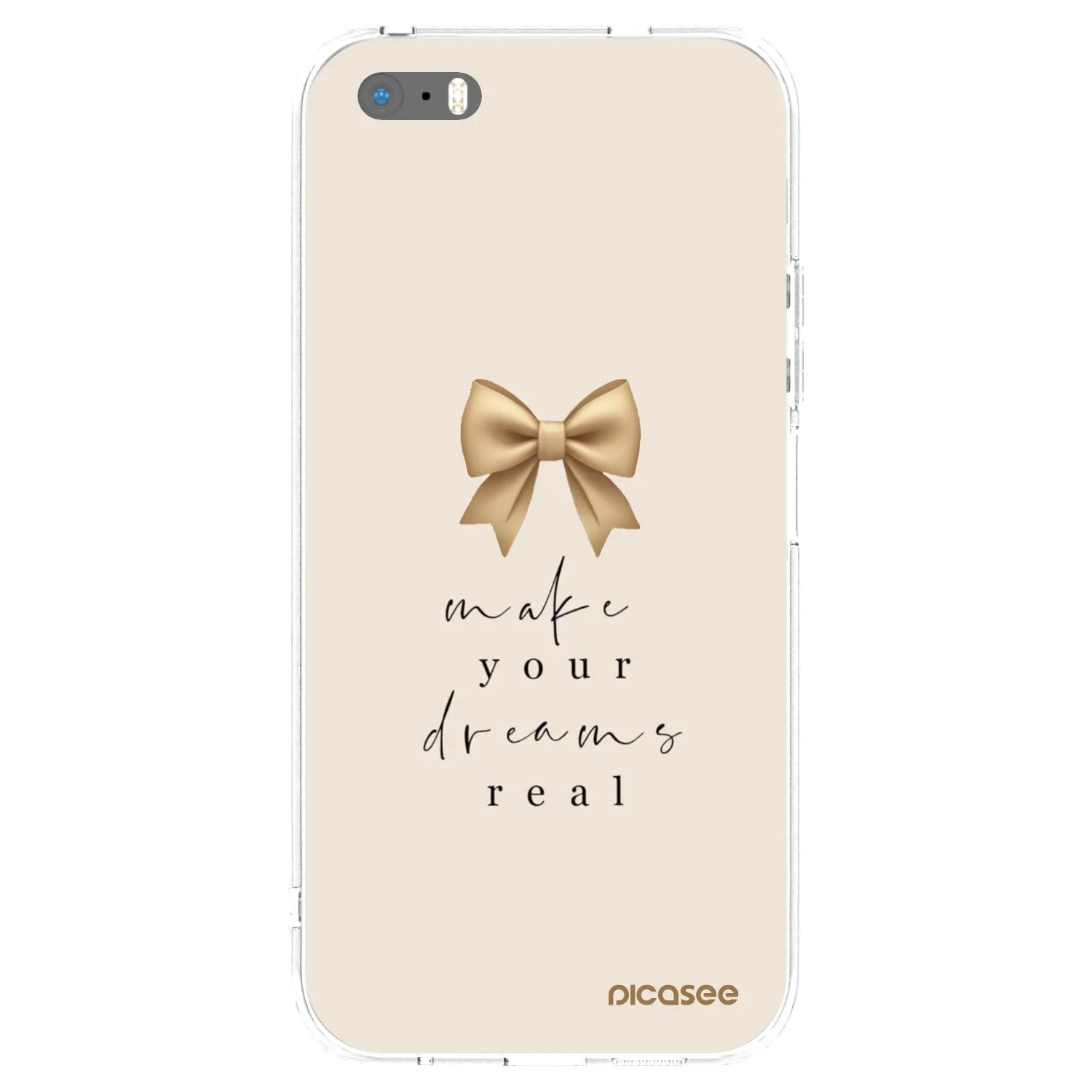 Picasee silikonski prozorni ovitek za Apple iPhone 5/5S/SE - Golden Dream