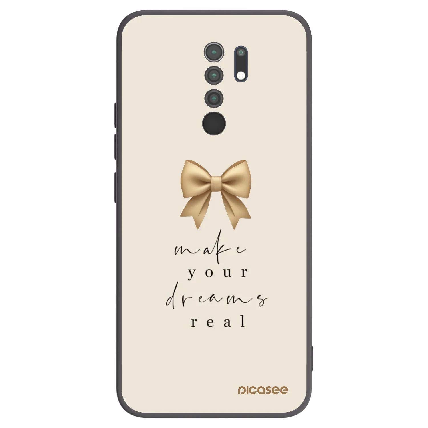 Picasee silikonski črni ovitek za Xiaomi Redmi 9 - Golden Dream