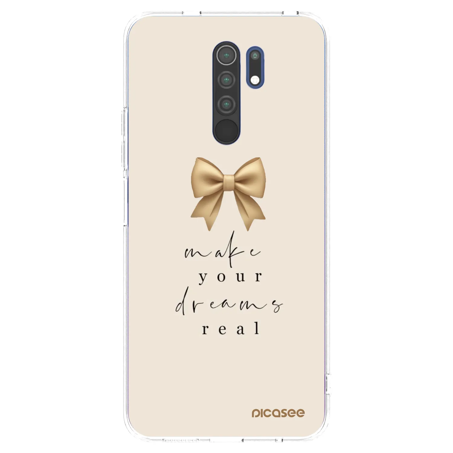 Picasee silikonski prozorni ovitek za Xiaomi Redmi 9 - Golden Dream