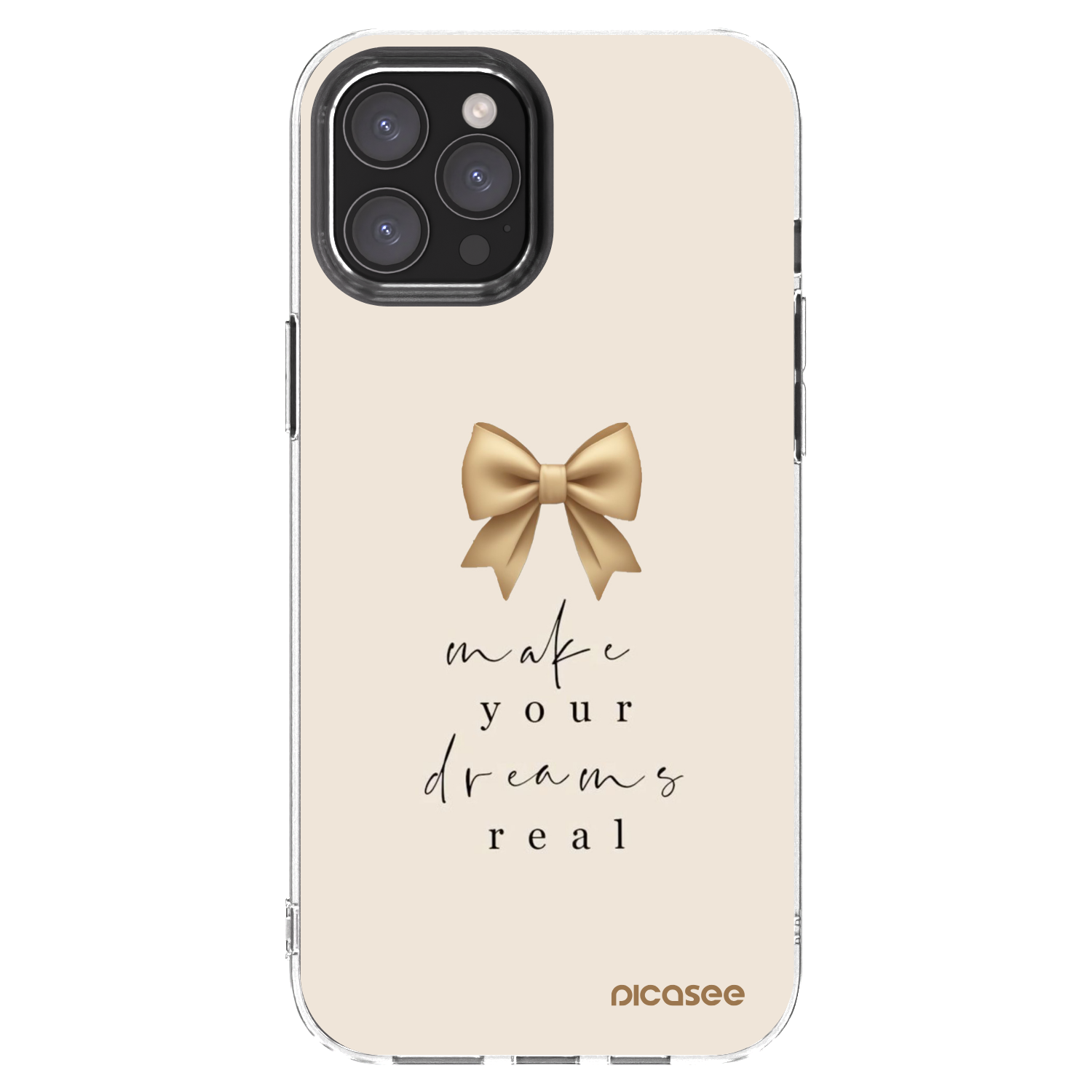 Picasee silikonski prozorni ovitek za Apple iPhone 12 Pro Max - Golden Dream