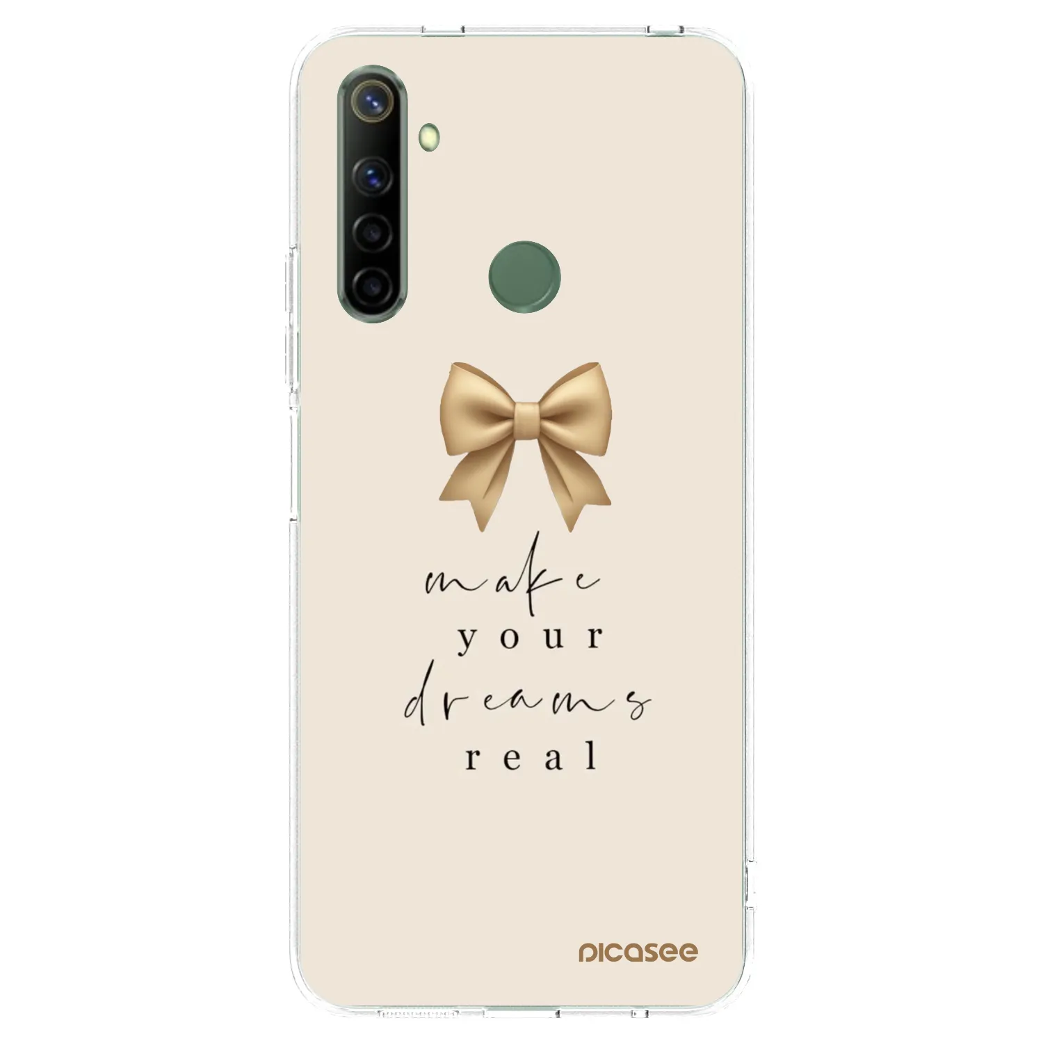 Picasee silikonski prozorni ovitek za Realme 6i - Golden Dream