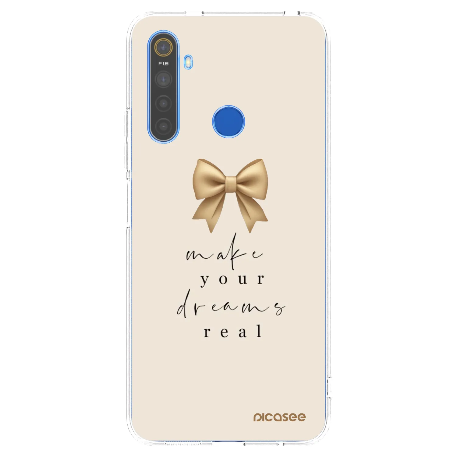 Picasee silikonski prozorni ovitek za Realme 5 - Golden Dream