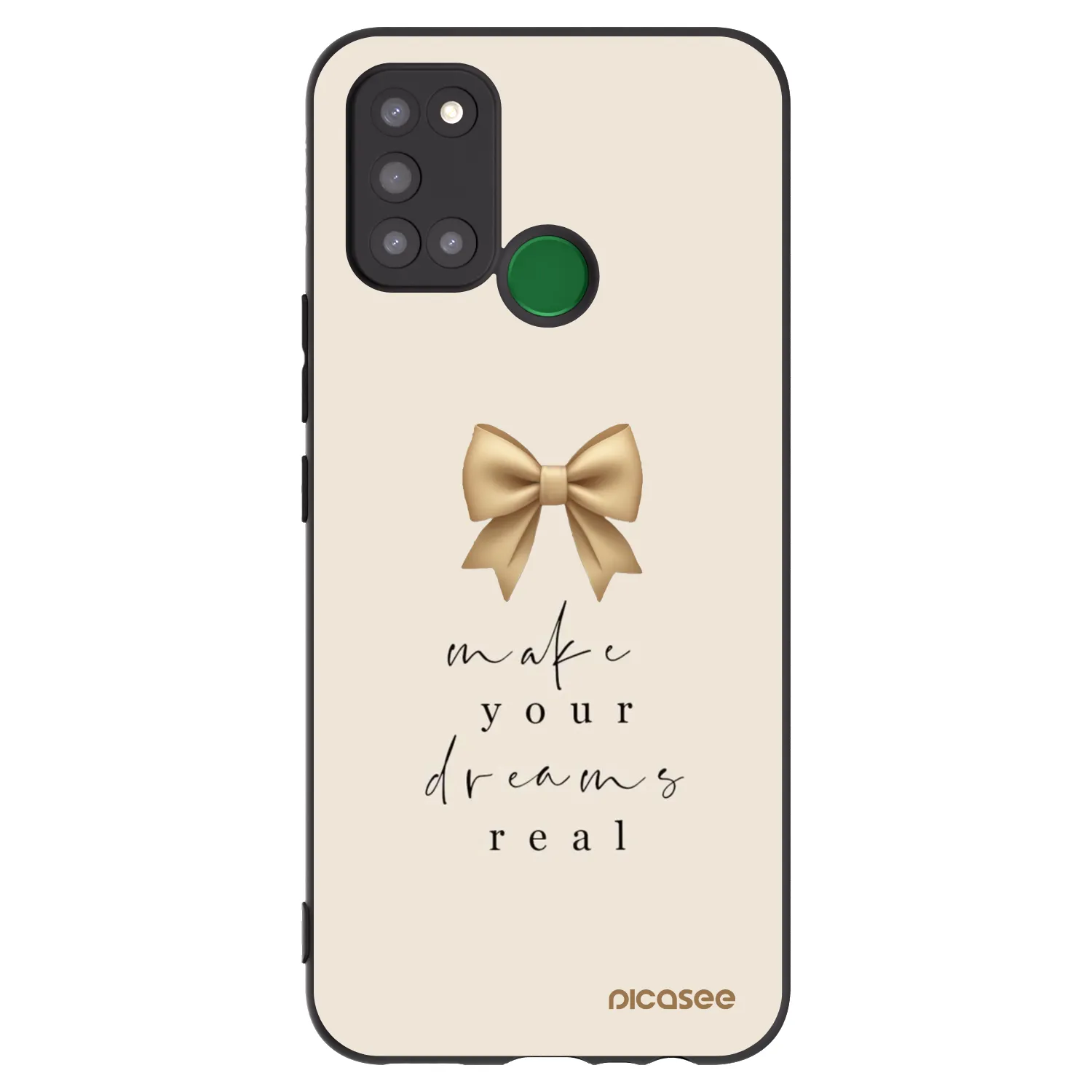 Picasee silikonski črni ovitek za Realme 7i - Golden Dream