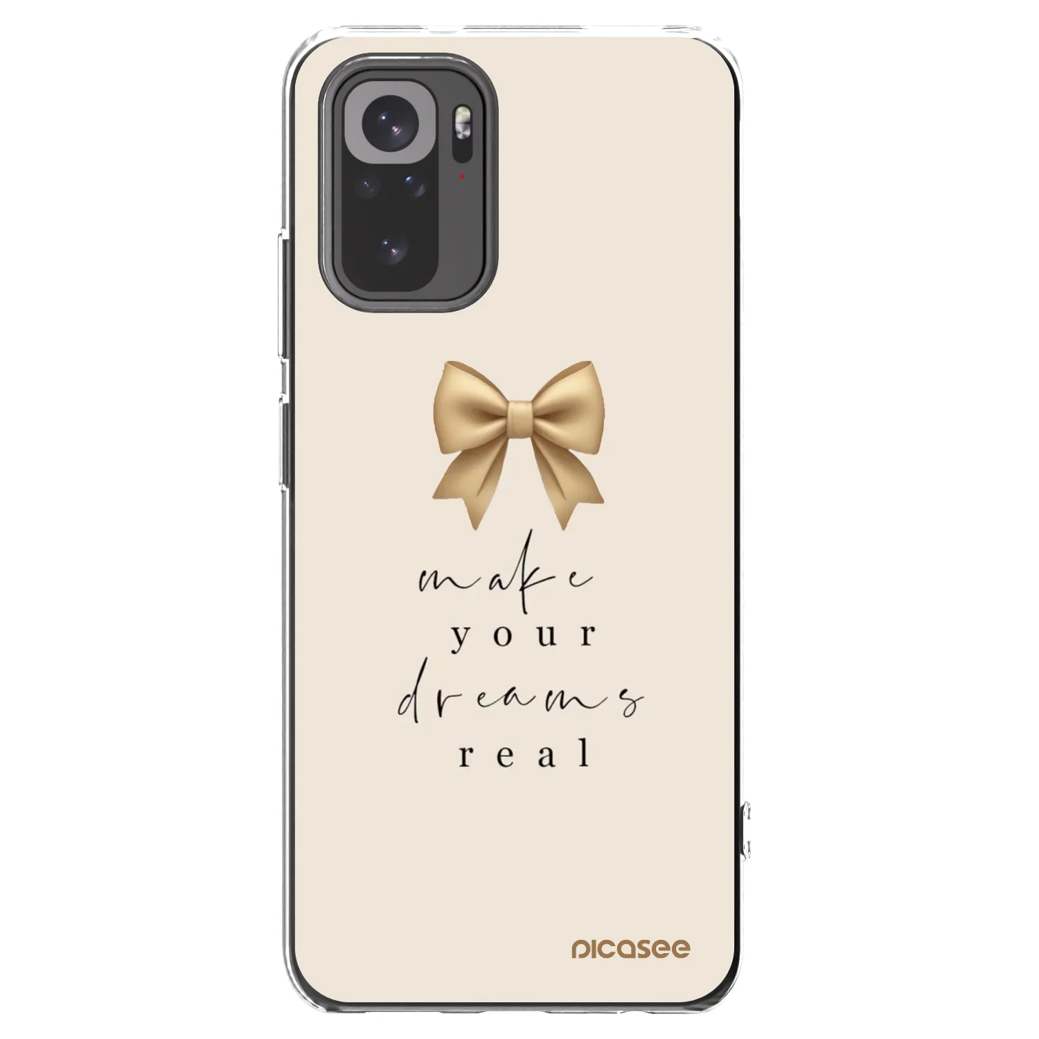 Picasee silikonski prozorni ovitek za Xiaomi Redmi Note 10S - Golden Dream