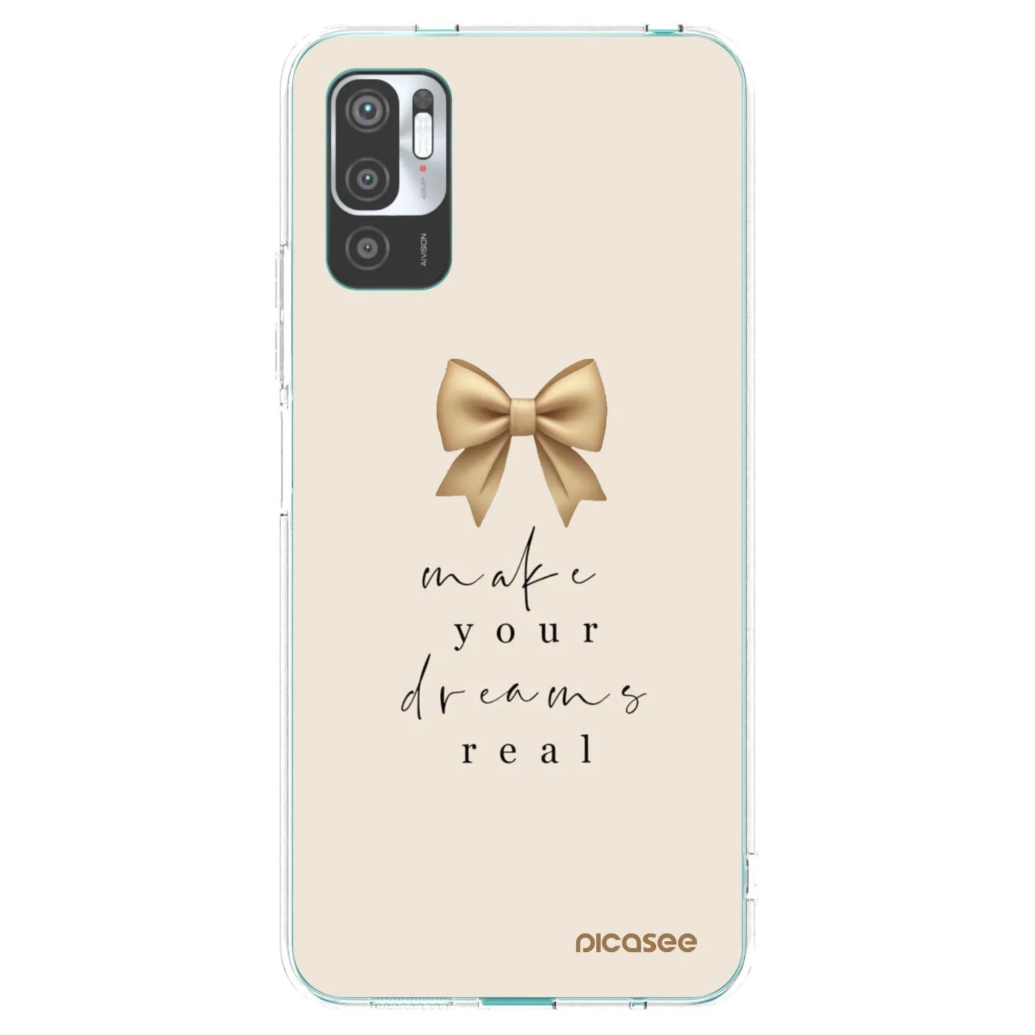 Picasee silikonski prozorni ovitek za Xiaomi Redmi Note 10 5G - Golden Dream