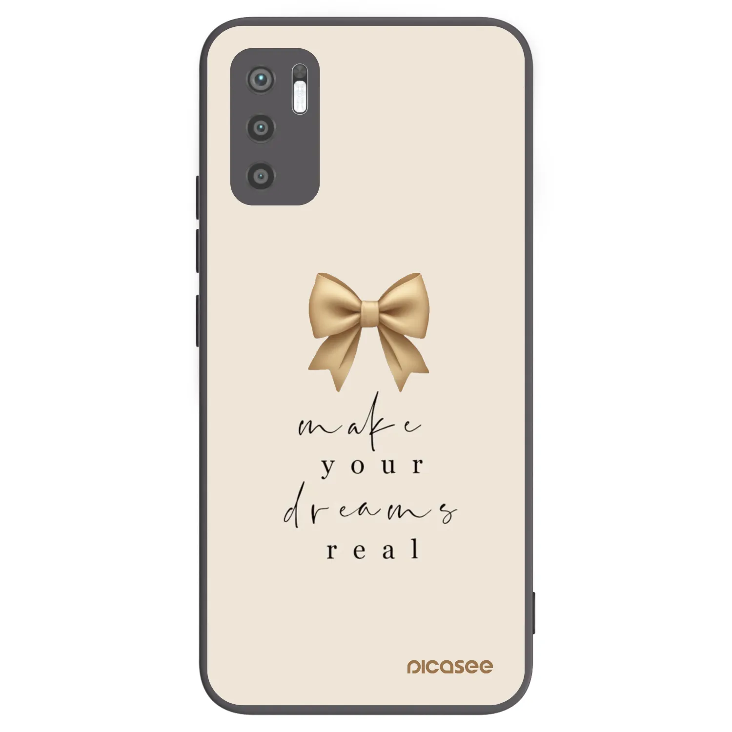Picasee silikonski črni ovitek za Xiaomi Redmi Note 10 5G - Golden Dream
