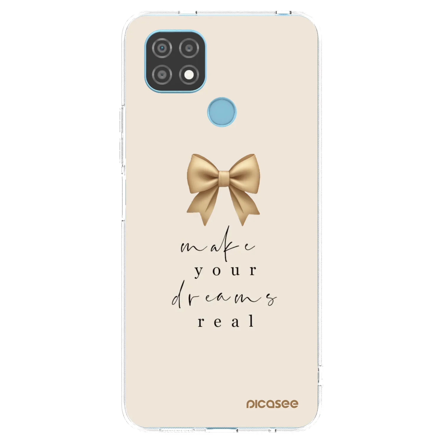 Picasee silikonski prozorni ovitek za Realme C21 - Golden Dream