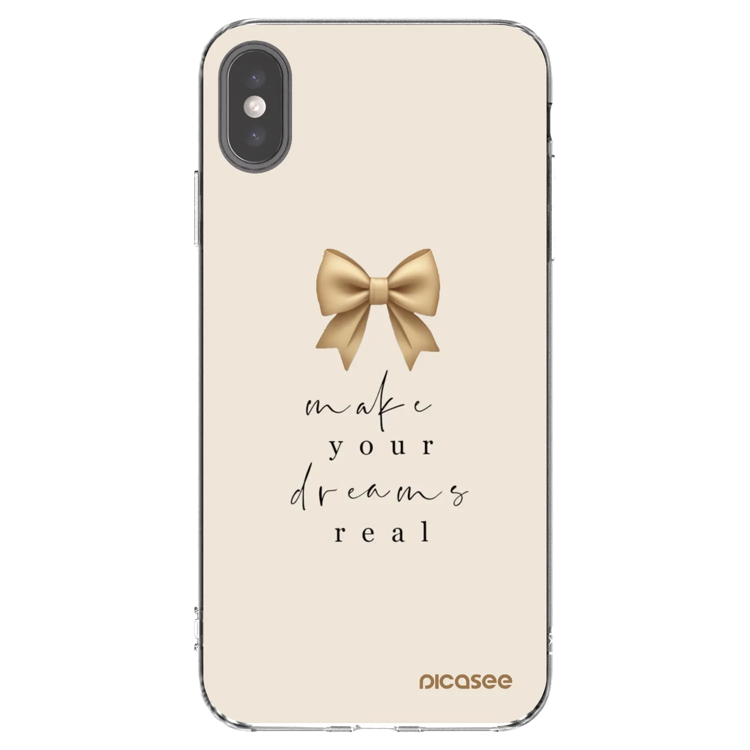 Picasee silikonski prozorni ovitek za Apple iPhone XS Max - Golden Dream