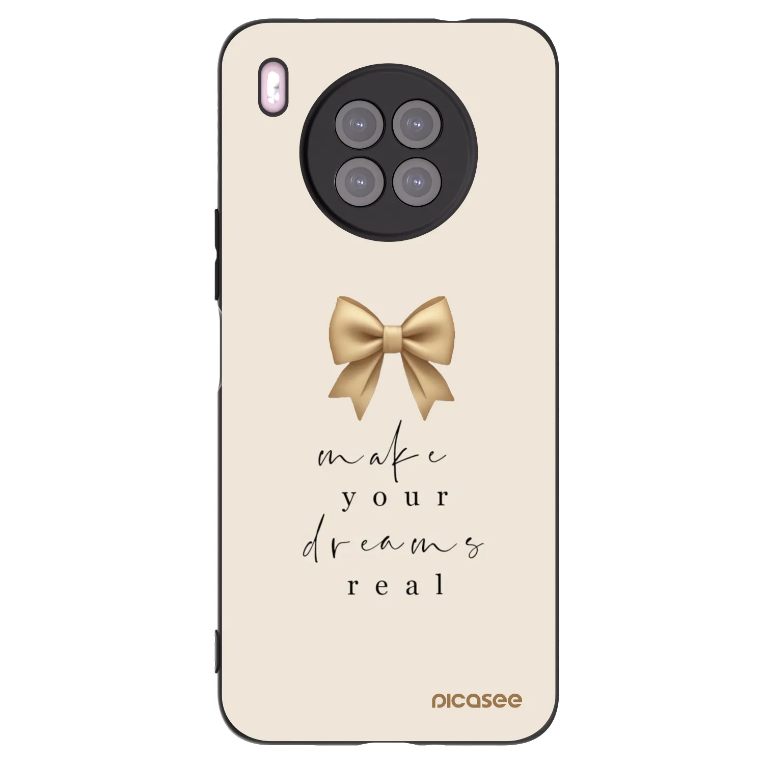 Picasee silikonski črni ovitek za Huawei Nova 8i - Golden Dream