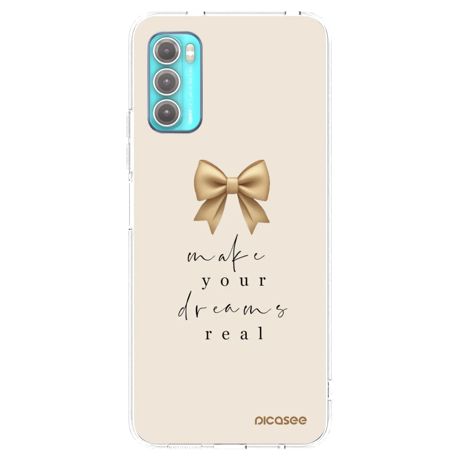 Picasee silikonski prozorni ovitek za Motorola Moto G60 - Golden Dream