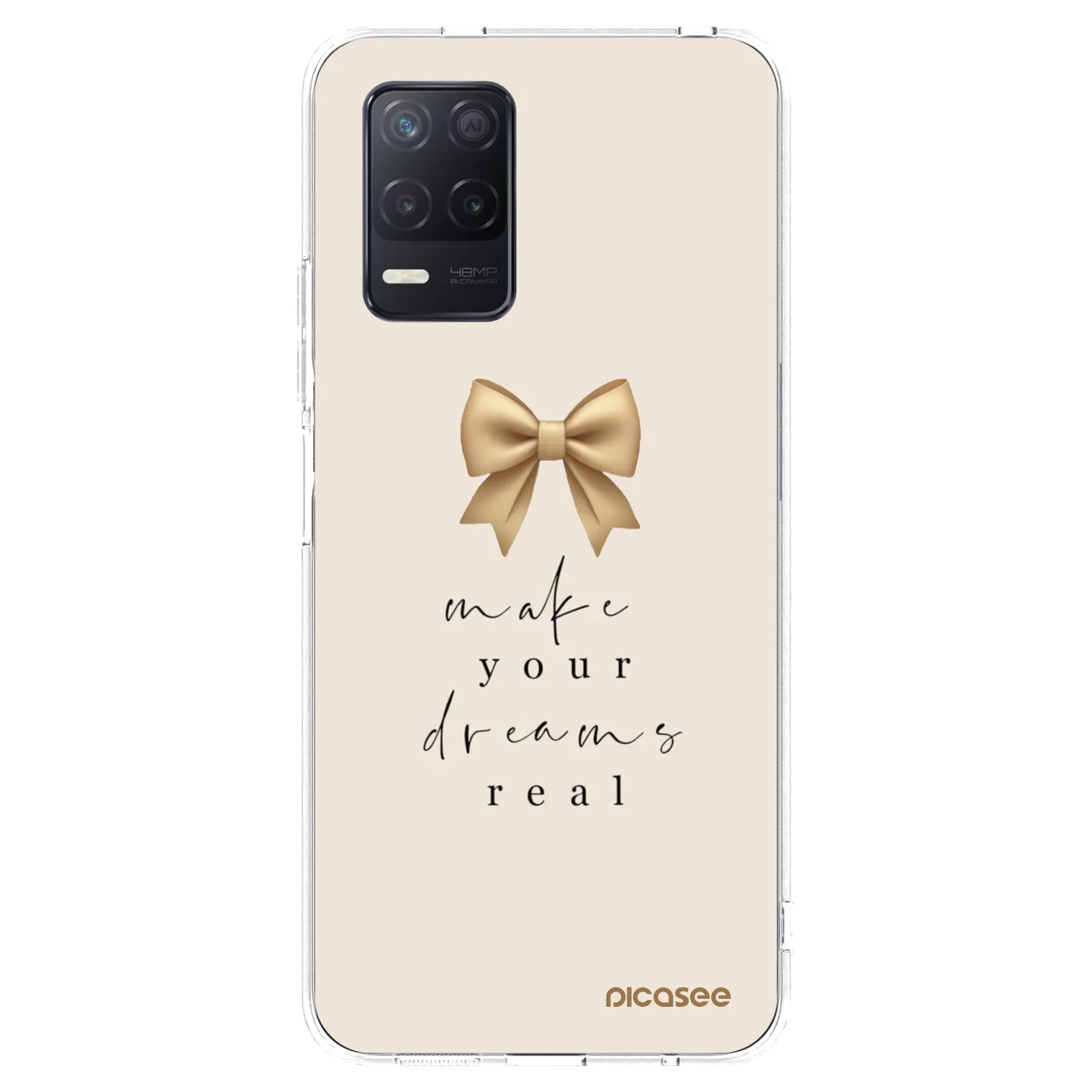 Picasee silikonski prozorni ovitek za Realme 8 5G - Golden Dream