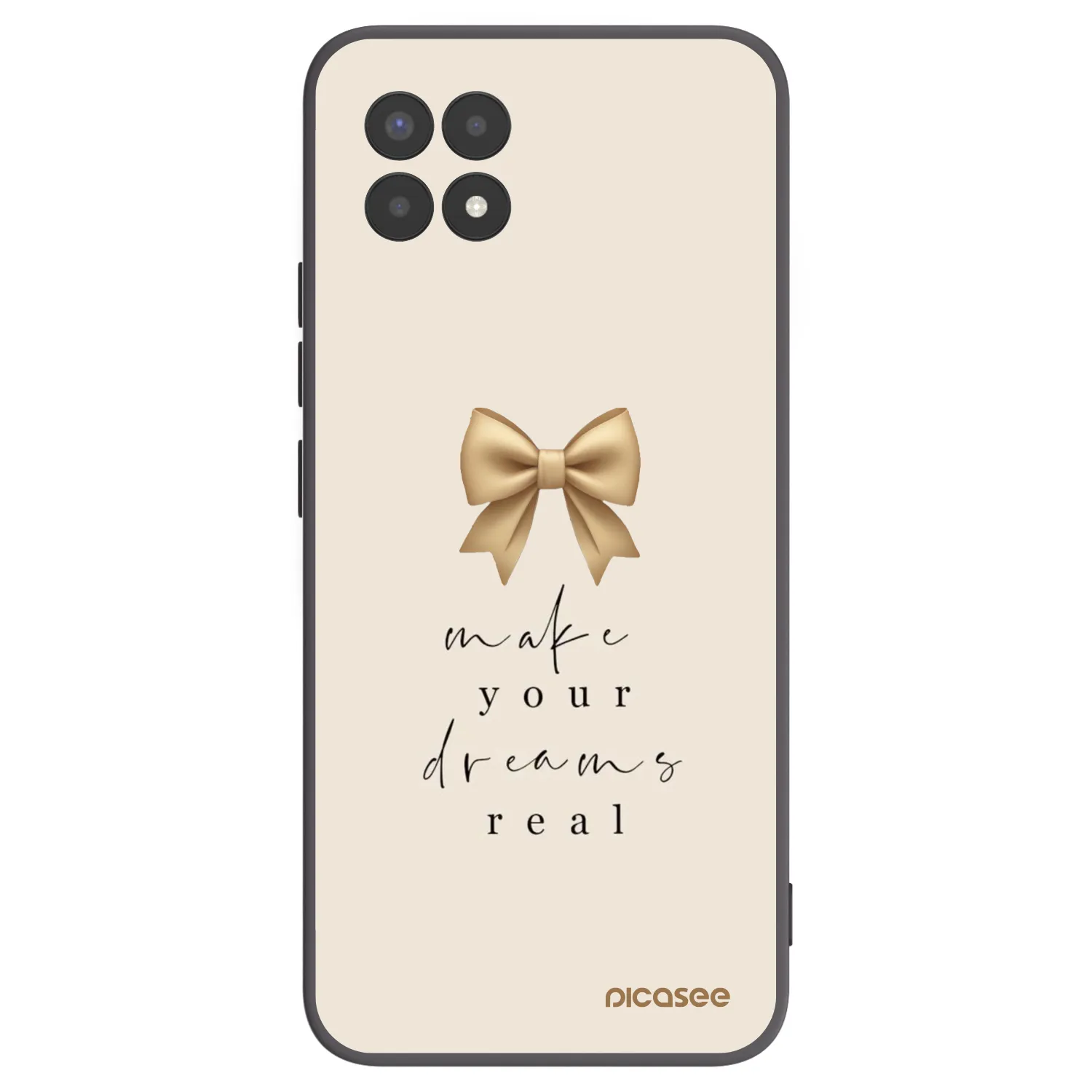 Picasee silikonski črni ovitek za Realme 8i - Golden Dream