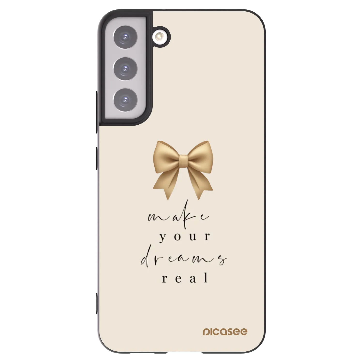 Picasee silikonski črni ovitek za Samsung Galaxy S22+ 5G - Golden Dream
