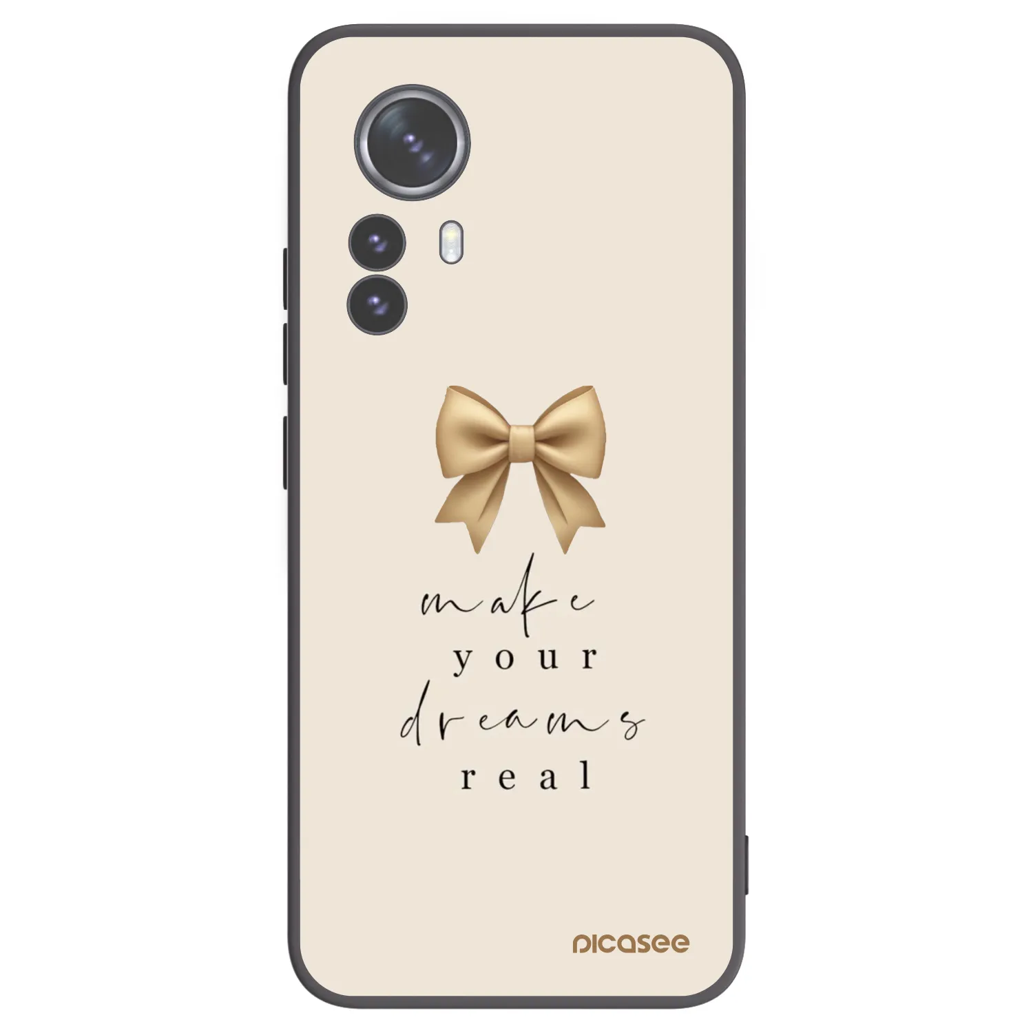 Picasee silikonski črni ovitek za Xiaomi 12 Pro - Golden Dream